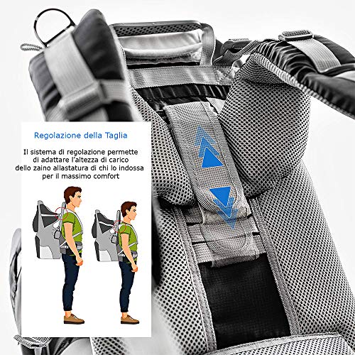 Babydrager voor kinderen, ergonomisch, gewatteerd, zonwering, riem, trekking, bergen, stad (groen) - Image 6