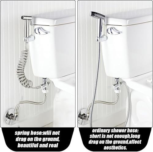 Miniatura 6 de MUMENG Handheld Bidet Sprayer for Toilet Kit,Adjustable Water Pressure,Stainless Steel Diaper Sprayer Set,Hand Held Head for Personal Hygiene and