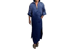YAOHUOLE Men's Long Sleeve Kaftan: Elevate Your Style with Comfort and Sophistication