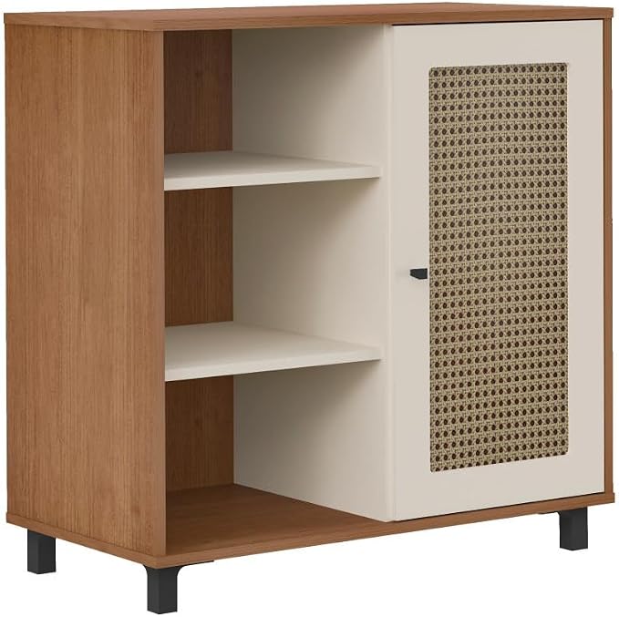 Artely Buffet Charlotte com 1 Porta, Cinamomo/Off White