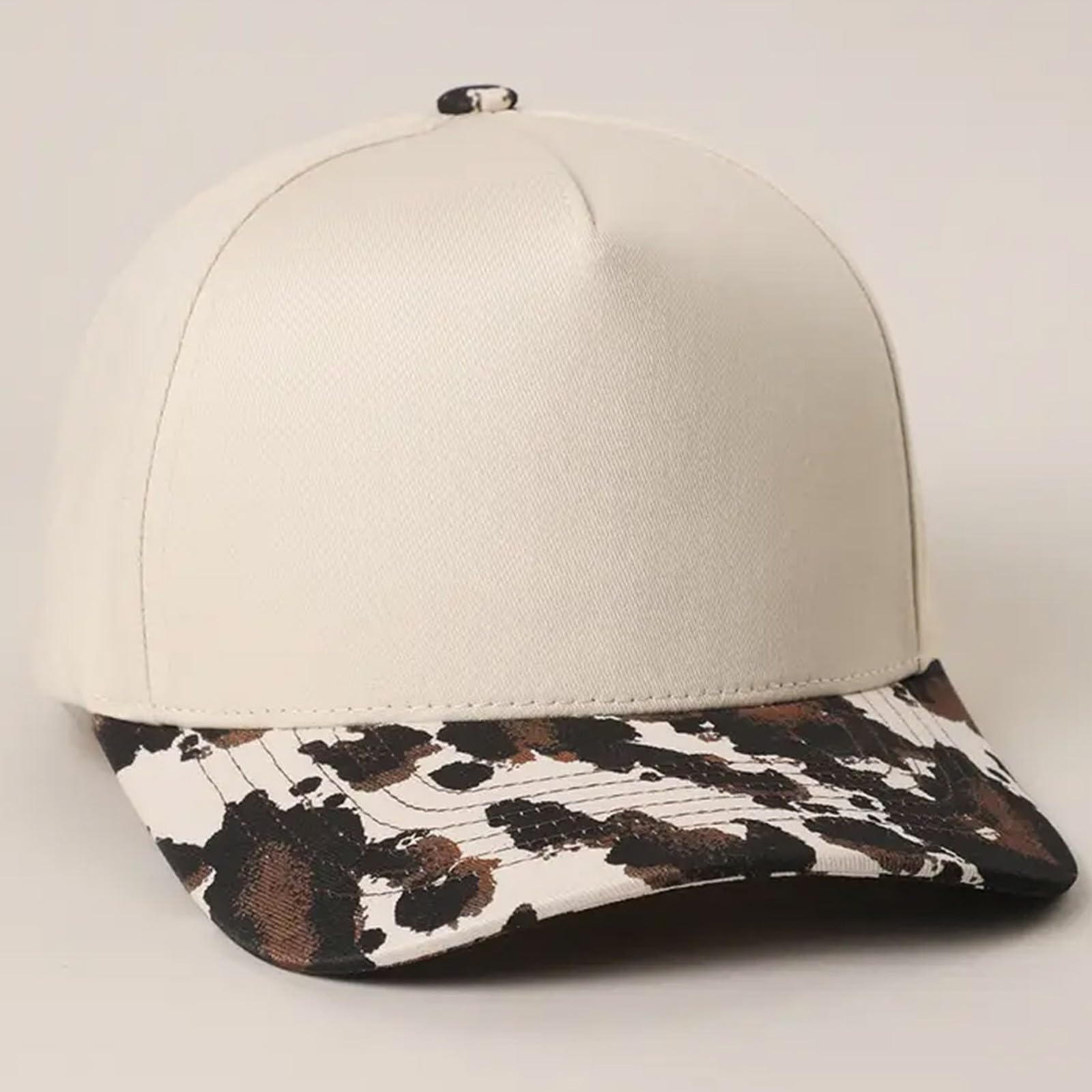 Generico 2 Anni Bambina Camionista retrò con Stampa Leopardata, Visiera a Contrasto, Berretto da Baseball Regolabile per Uomo e Donna, Cappello da Sole per L'Estate e Gli Sport all'