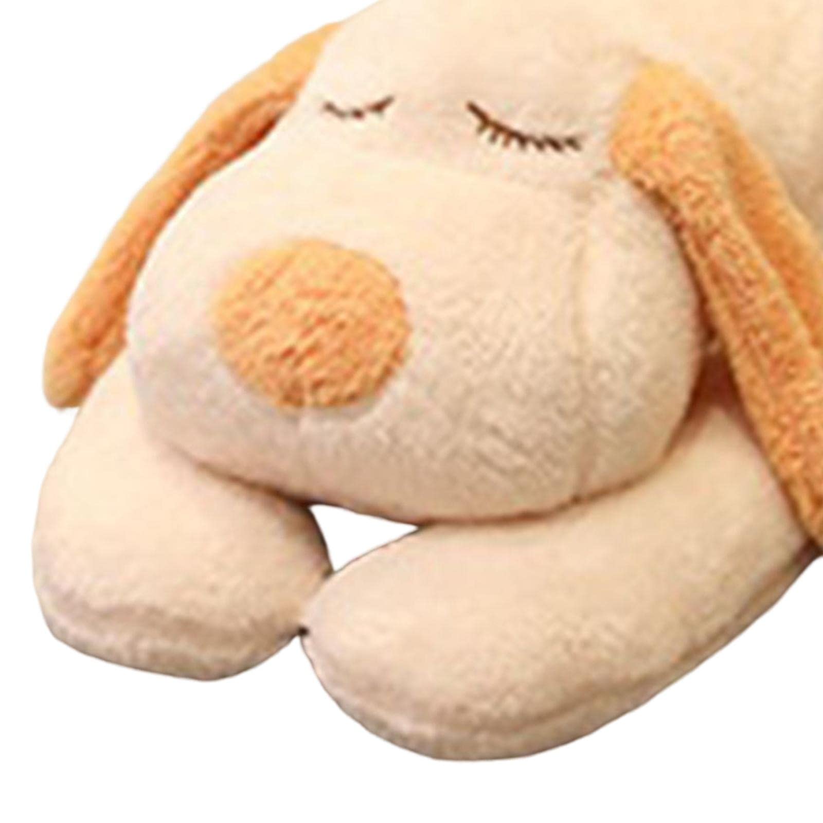 Almohada Larga de Peluche Perro Muñeco de Peluche Cojín Abrazable Almohada de Dormir Suave para Regalo de Cumpleaños para Niña Adecuada para Do, Marrón 110cm