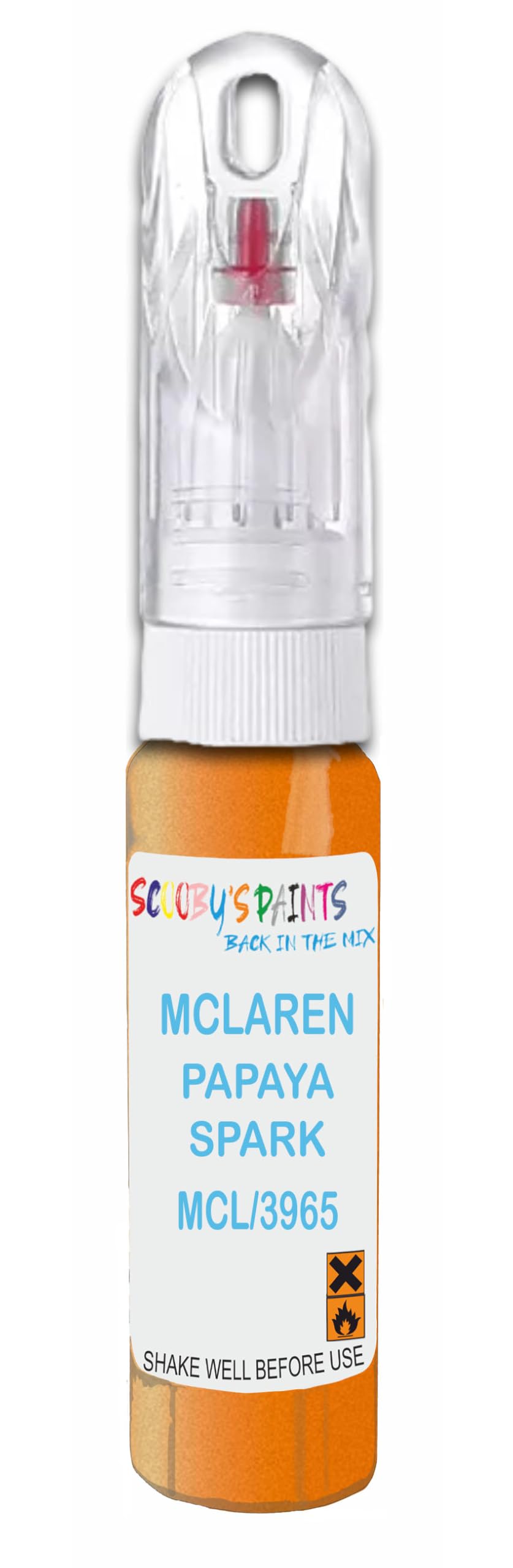 SCOOBYS PAINTS BACK IN THE MIX Paint Touch Up Pen For Mclaren Automotive Papaya Spark Mcl/3965 Scratch Removal Car Repair