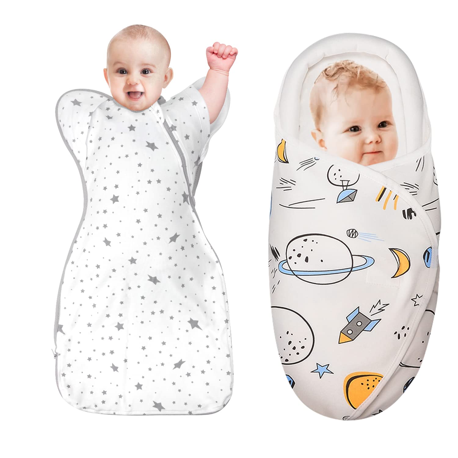 Knirose Newborn Swaddle Blanket & Sleep Sack with Arms Up