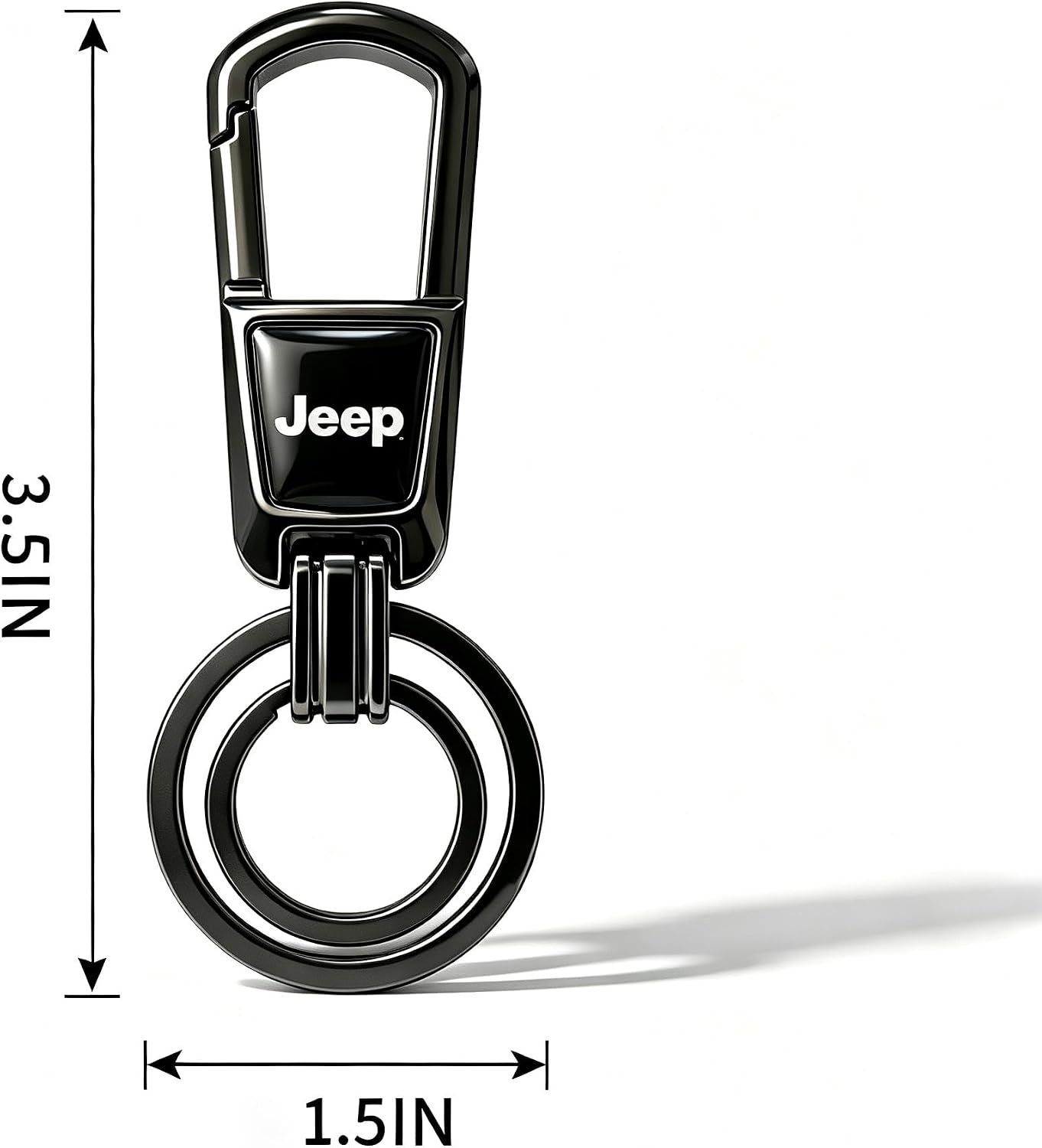 Genuine Leather Keychain Set Compatible Key Chain Accessories Key Ring for Men's-Women's(Black)-SM