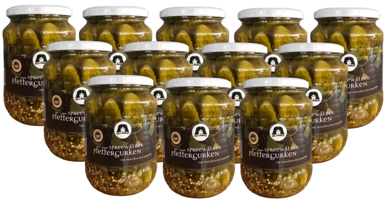 12 Gläser Markus Spreewald Pfeffergurken groß