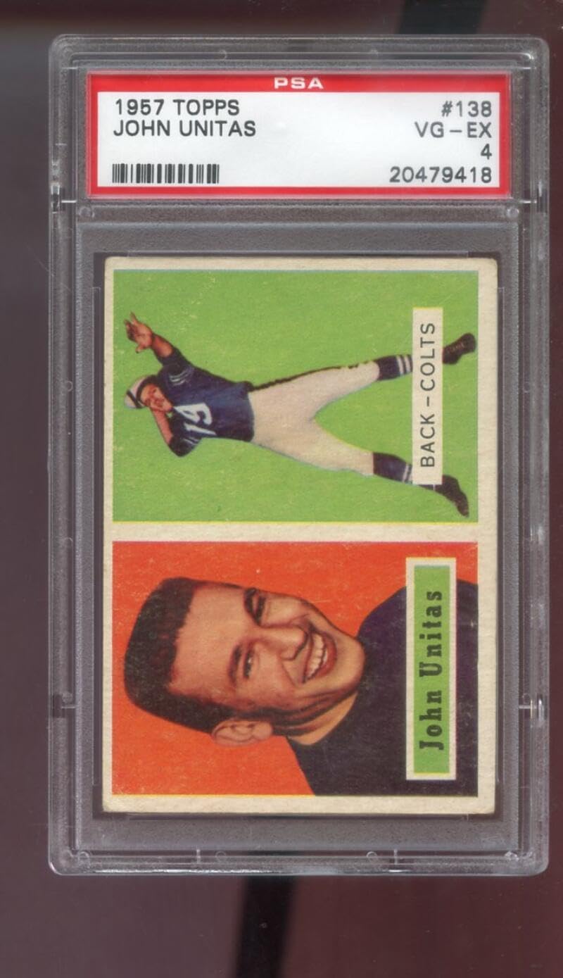 1957 Topps #138 John Unitas Johnny Unitas ROOKIE RC PSA 4 Graded Football Card