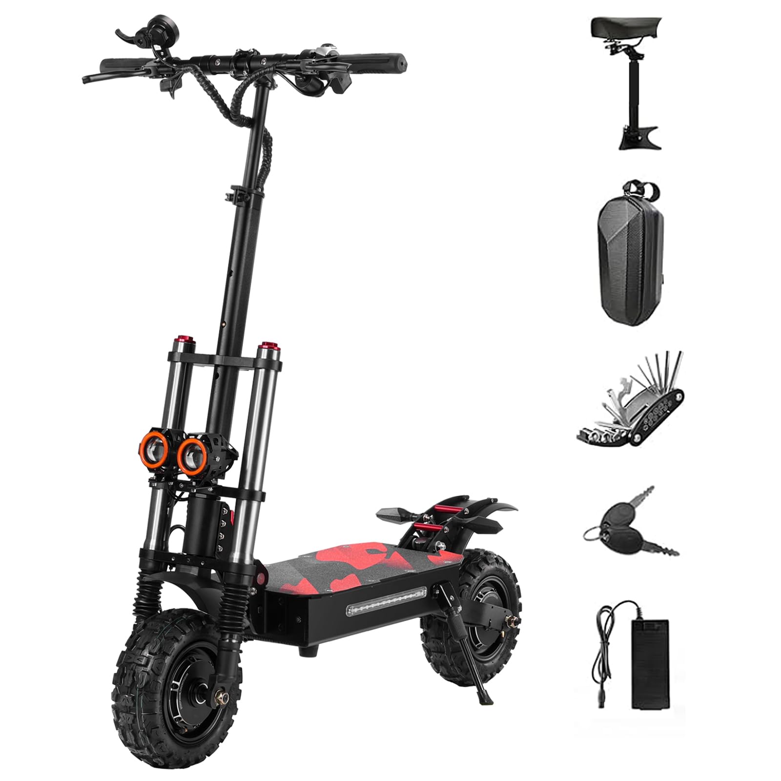 Electric Scooter for Adult 6000W Dual Motor Up to 50MPH and 75Miles Range Fast Electric Scooter Adult 11