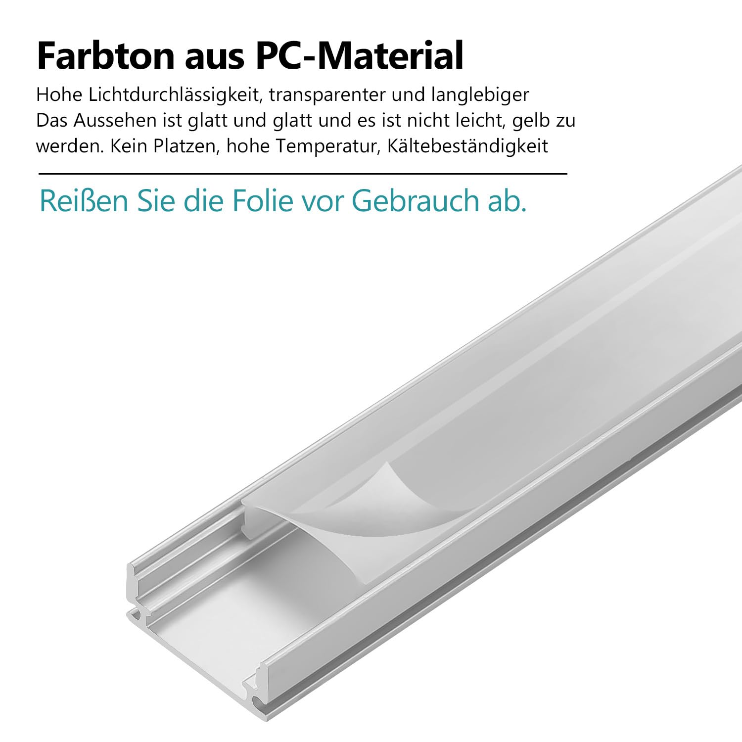 Profil aluminiowy 30 x 1 m profil LED w kształcie litery U z osłoną, zaślepkami i klipsami montażowymi, szyna LED kanał LED do taśm LED