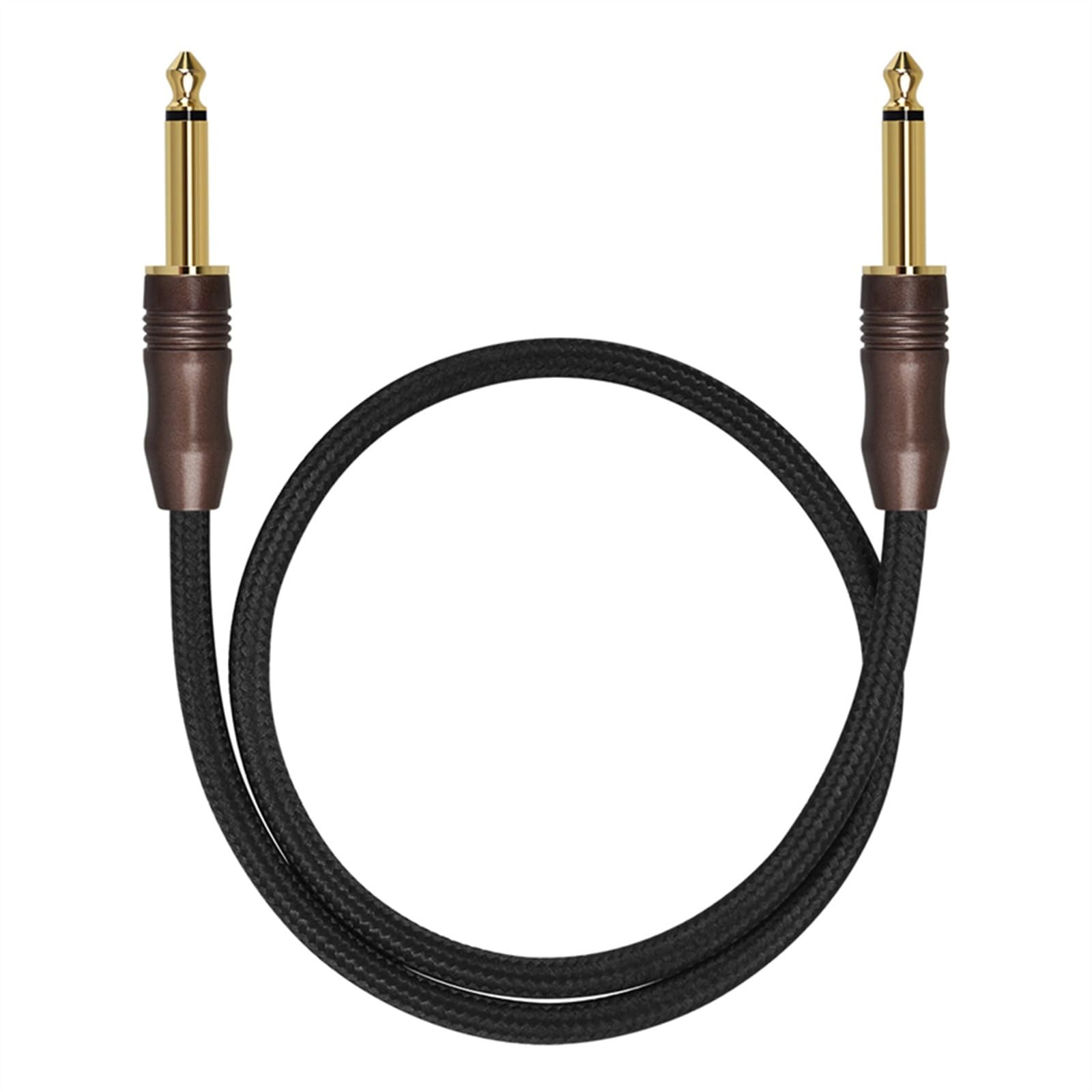 kabel audio do gitary 6.35mm Kabel Audio 1/4in Kabel Gitarowy Męski Na Męski 6.3 Kabel Przewód Gitarowy Do Gitary Elektrycznej (Color : 2m)