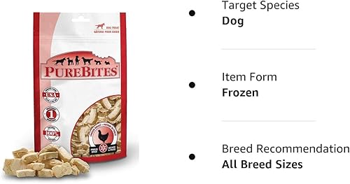Miniatura 4 de PureBites Pechuga de pollo liofilizada para perros bolsas de 3 onzas. 3 bolsas en total.