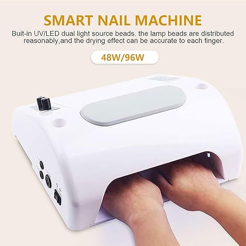 Miniatura 4 de Secador de uñas al vacío máquina de manicura multiusos, máquina de manicura UV 5 en 1 con taladro eléctrico de uñas de 30,000 rpm, lámpara de uñas