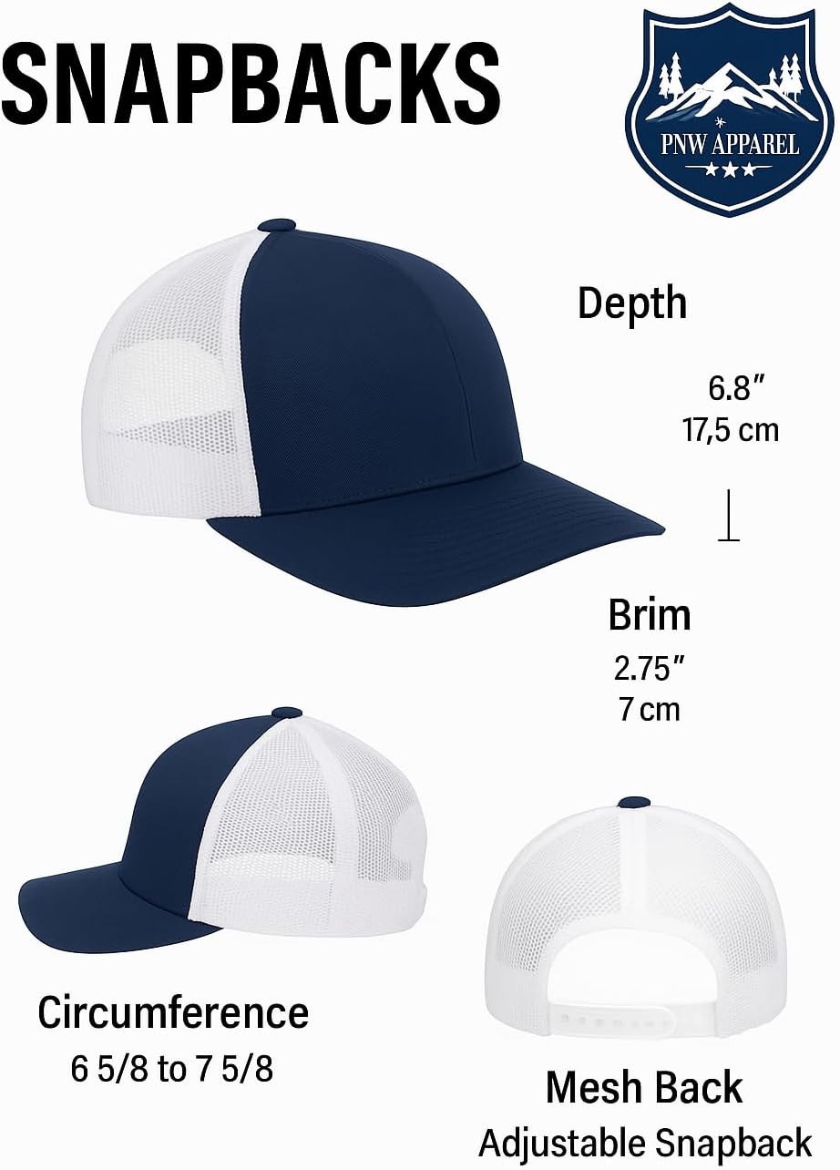 Everest Trucker Hat - Mesh Snapback Baseball Cap w/Base Camp Woven Patch