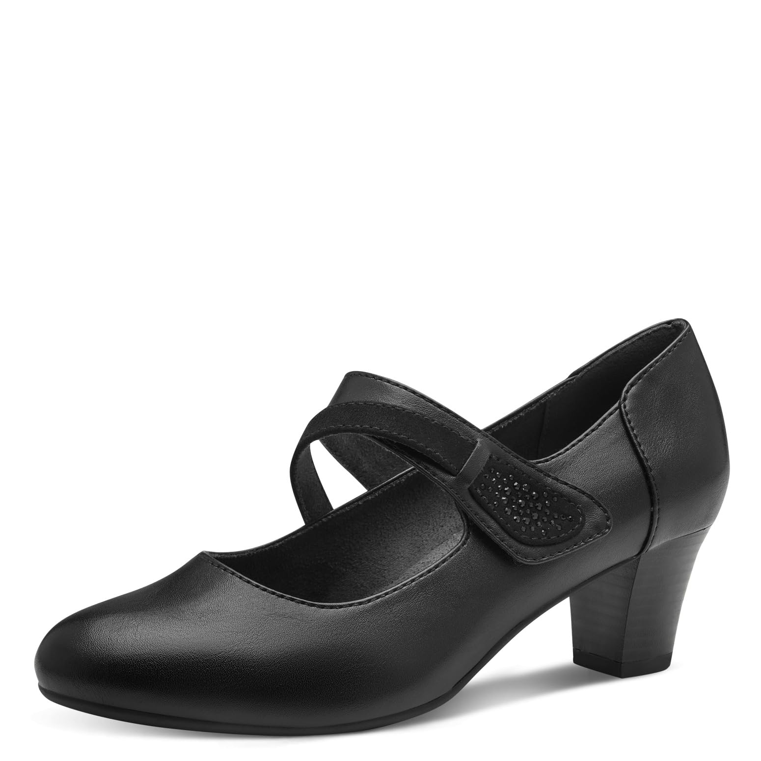 Jana Women’s Mary Jane Pumps Vegan, Black, 6,5 UK