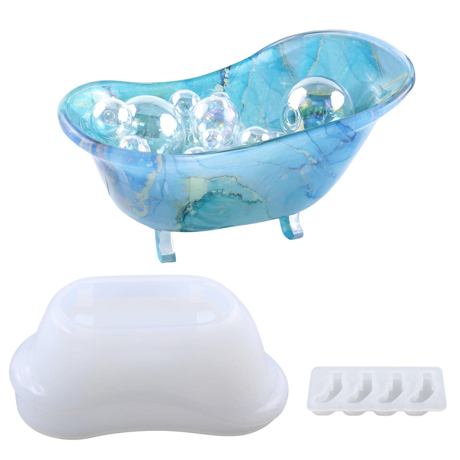 Zhouhong Single Attribute Soap Dish Silicone Mold | Bathtub Shape Silicone Mould For Resin Casting | Silicone Molds For Epoxy Resin, Molds For Soap Dish, Home Decoration