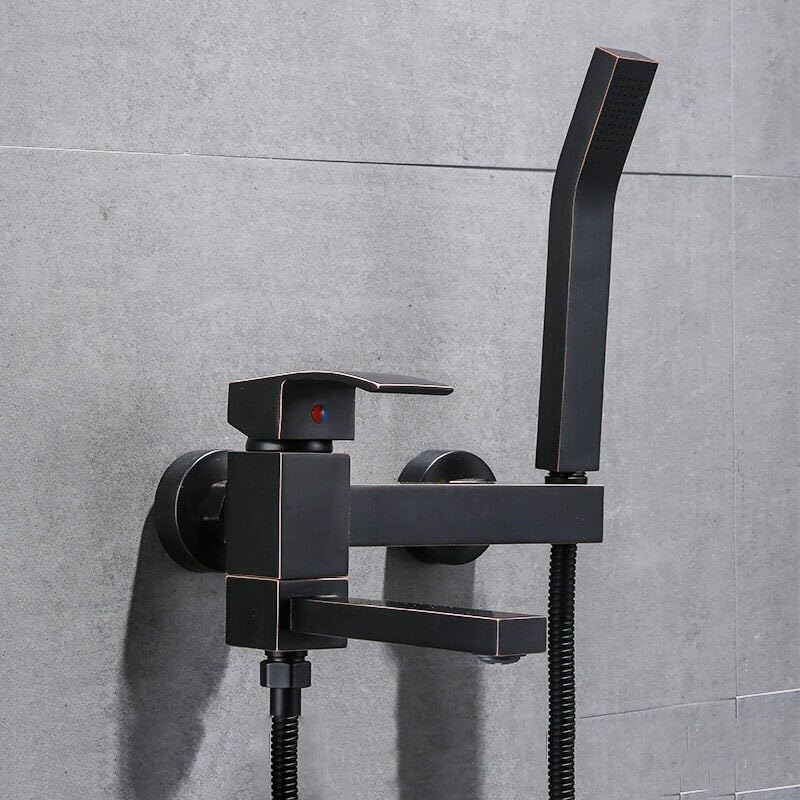 Robinet de douche de baignoire or brossé moderne