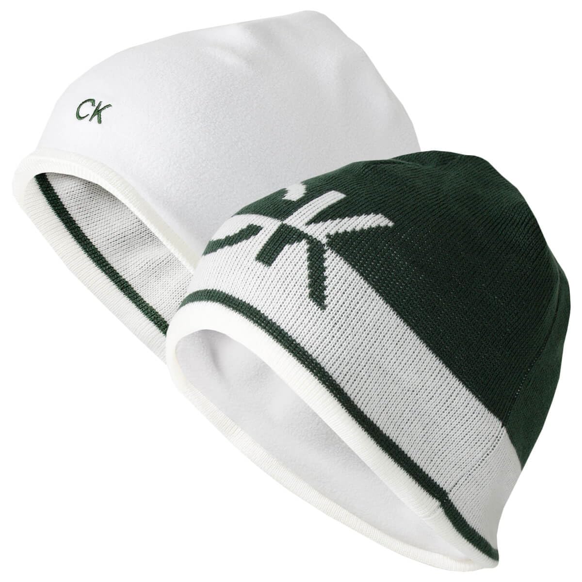 Calvin Klein Men's Forest/White Ck Logo Reverisible Hat - One Size