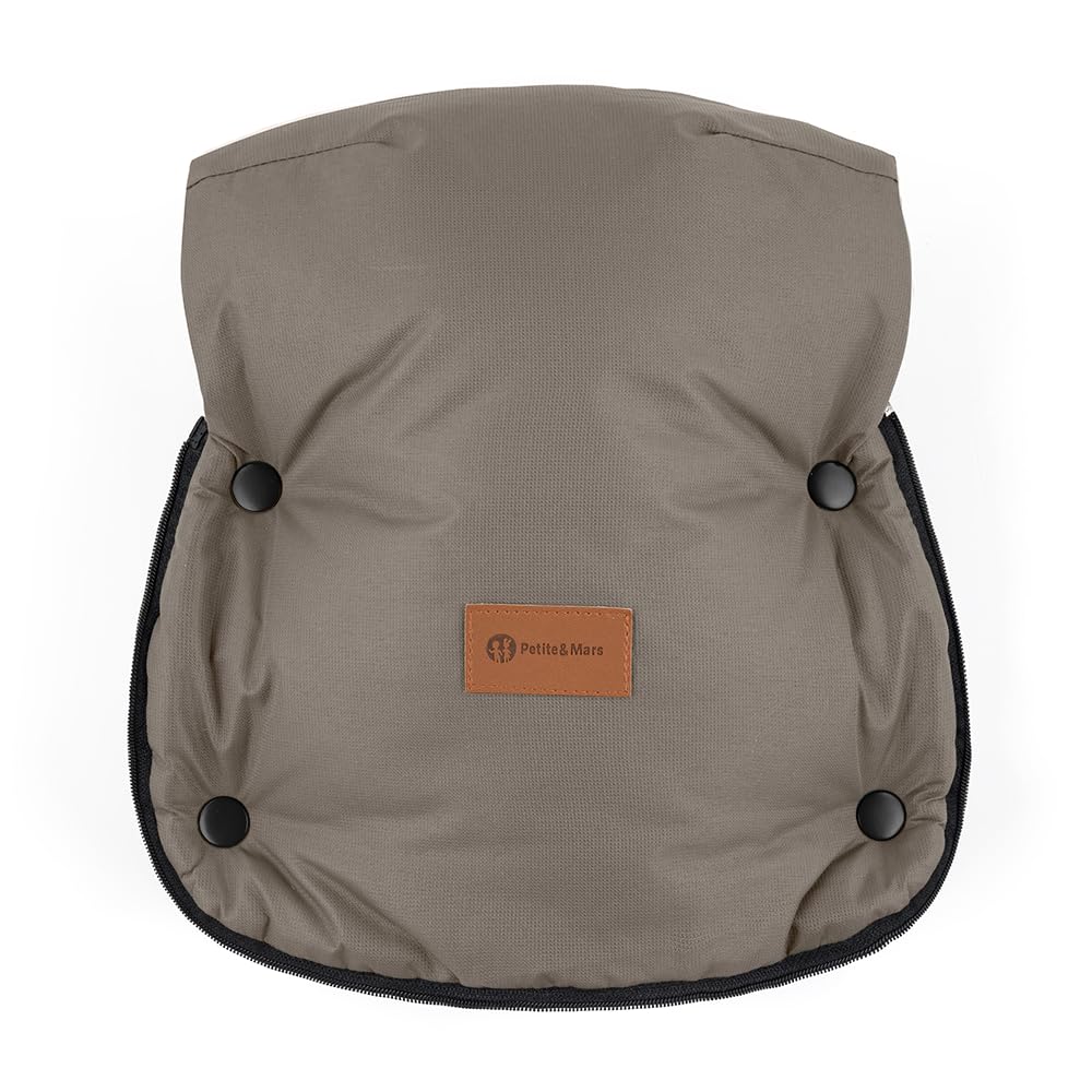 Petite&Mars Sacco nanna per passeggino Fusak 4v1 Arctic * Sacco nanna invernale per passeggino, passeggino e seggiolino auto * Warrm * Impermeabile * Antivento, Set mousse per mocha, 78/110x48cm,