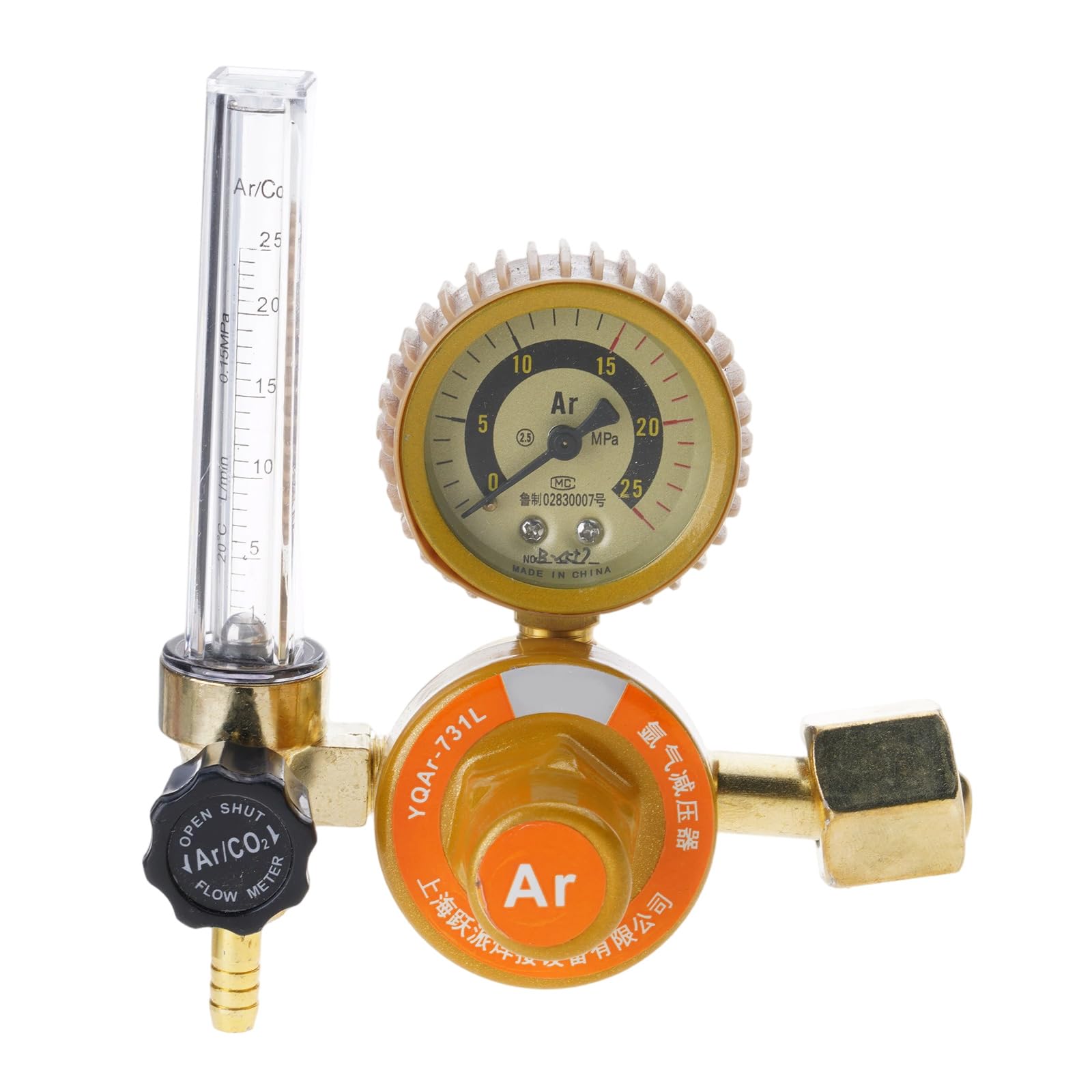 Argon Regulator with Metal Construction for Welding Applications High Precisions Argon Pressure Regulator for Welding Applications Metal Construction