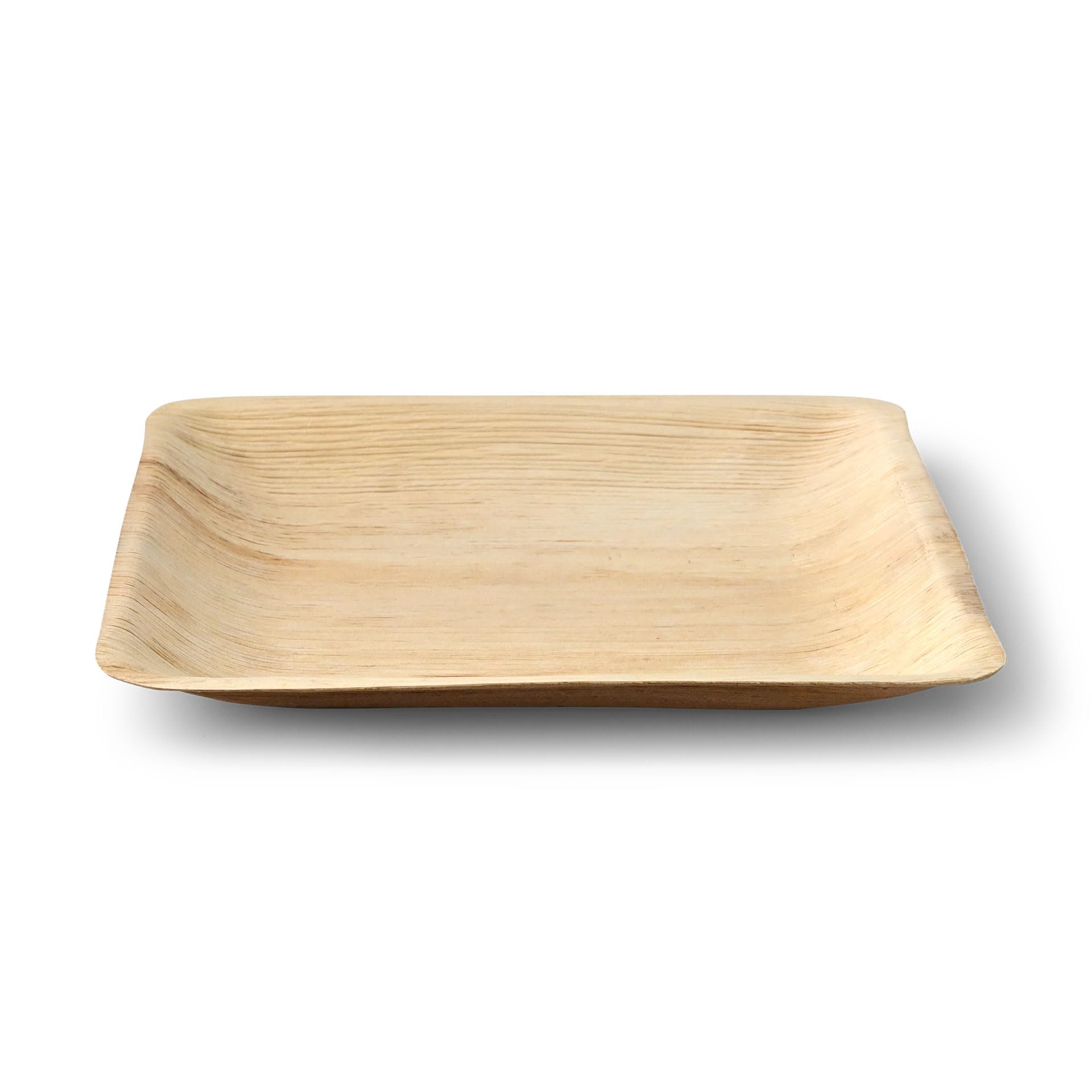 BIOZOYG 200x piatti in foglia di palma 20 x 20 cm - Piatti monouso compostabili e naturali - Stoviglie per feste quadrate