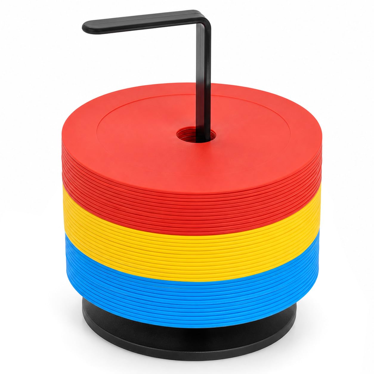 QWORK Cinesini Piatti Allenamento, Disponibile in 15 cm o 23 cm - Dischi marcatura Flessibili per Calcio, Basket, Pallamano e Altro