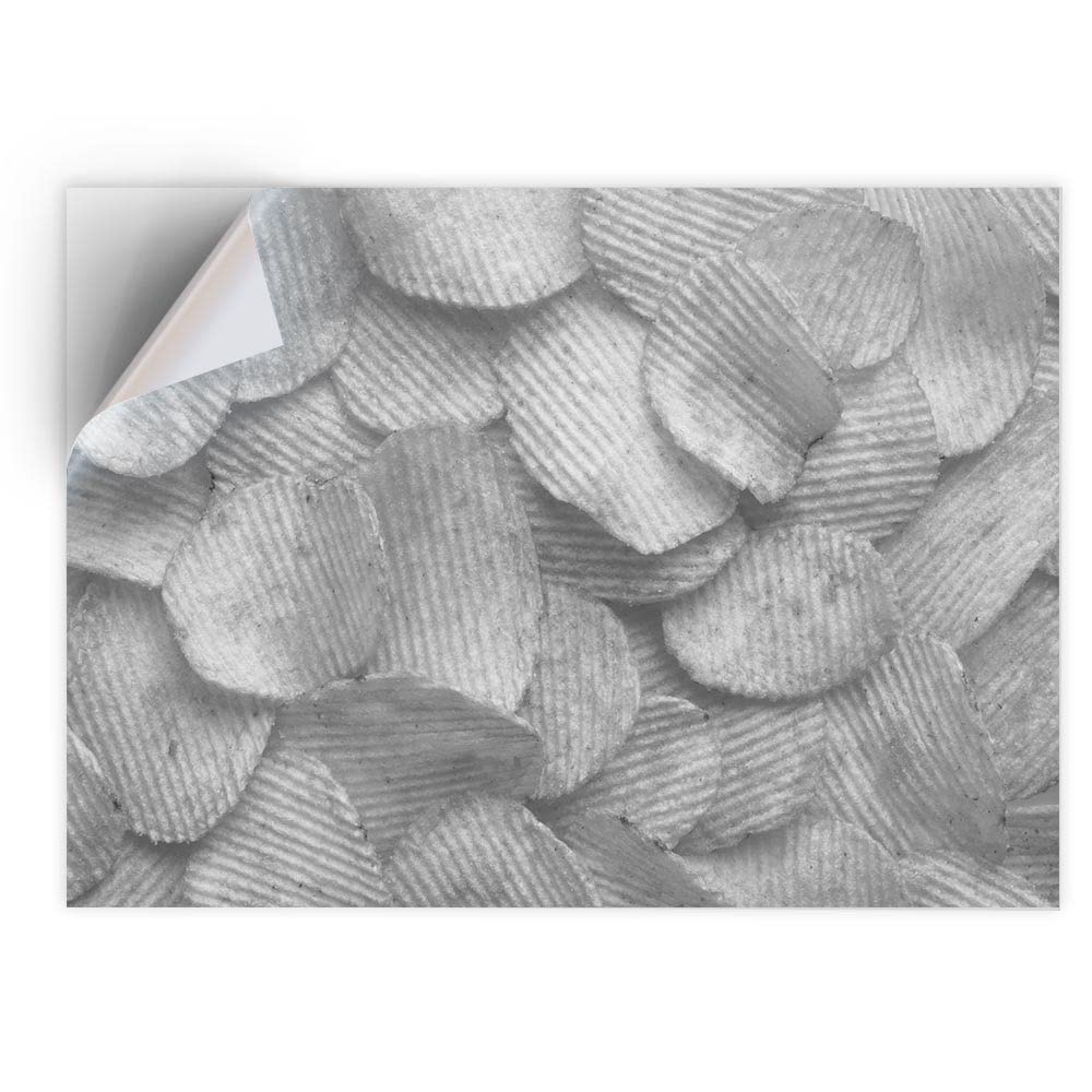 1 x A4 Vinyl Sticker - Tasty Ridged Crisps Snack Food Art Print Decal - Sticky Back Sticker Sheet #42742