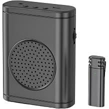 Wireless Mic & Voice Amplifier, Bluetooth Voice Amplifier for Teachers, Wireless Lapel Microphone, Portable Speaker PA System for Classroom Conference Host Elderly Tour Guide Gift