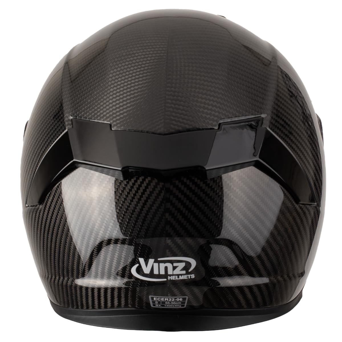VINZ Dalton Carbon Integralhelm mit Sonnenblende | Motorradhelm / Vollvisierhelm ECE 22.06 | Full-Face Helm / Motorrad Helm für Damen & Herren | In Gr. XS - XXL