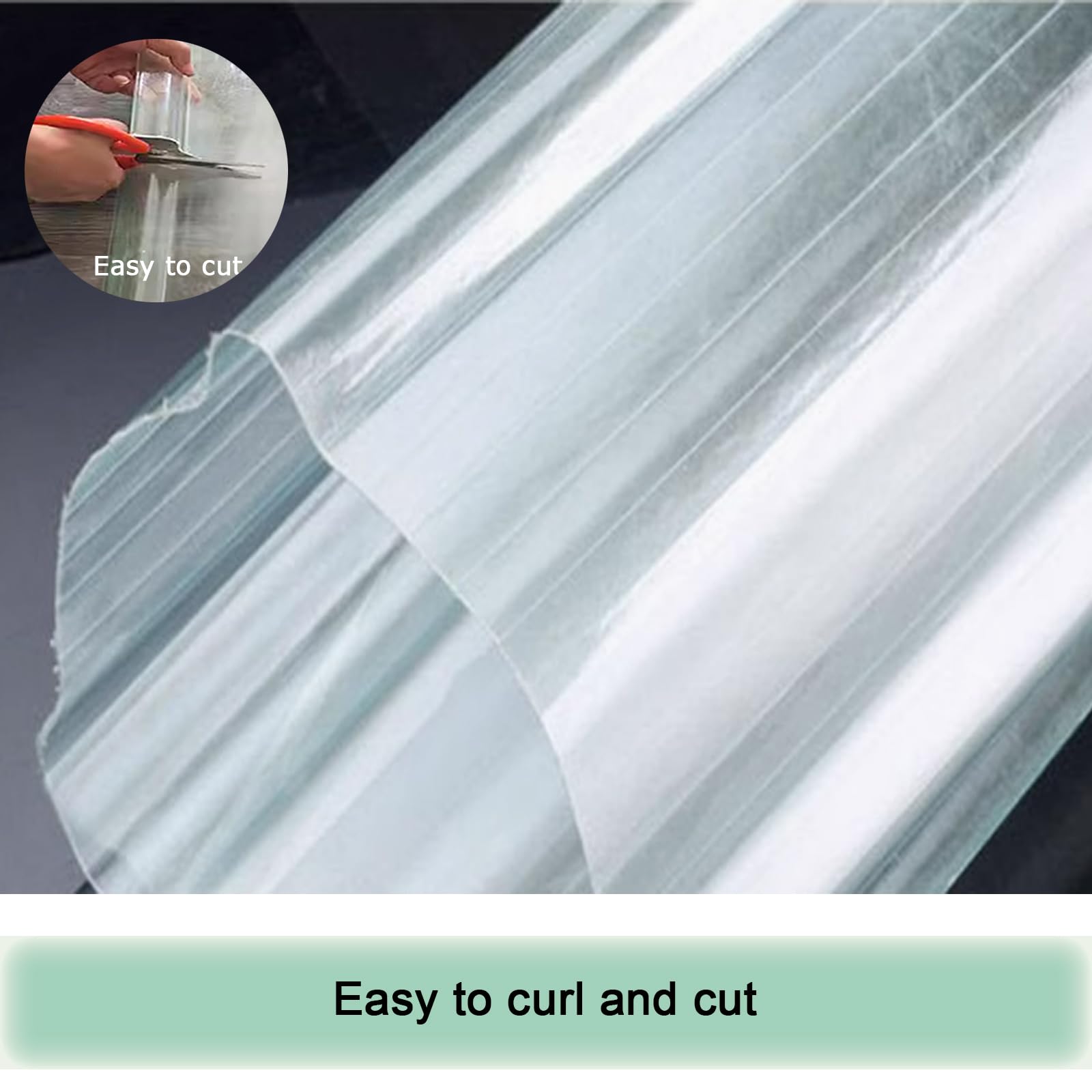 Panel para Tejado Corrugada Transparente,Paneles de Tejado Impermeable (0.9x1.1m,10 pcs)