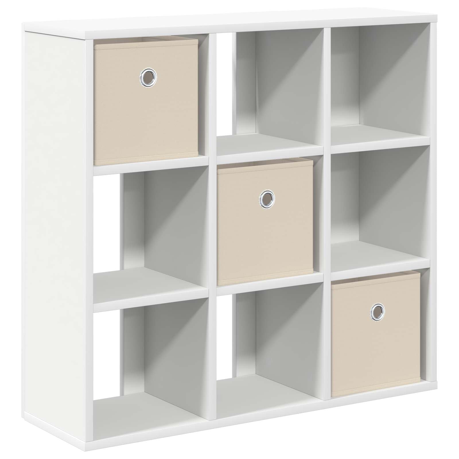 Aparador blanco de 3 cajones para salón y pasillo de madera moderna, mueble auxiliar de orden