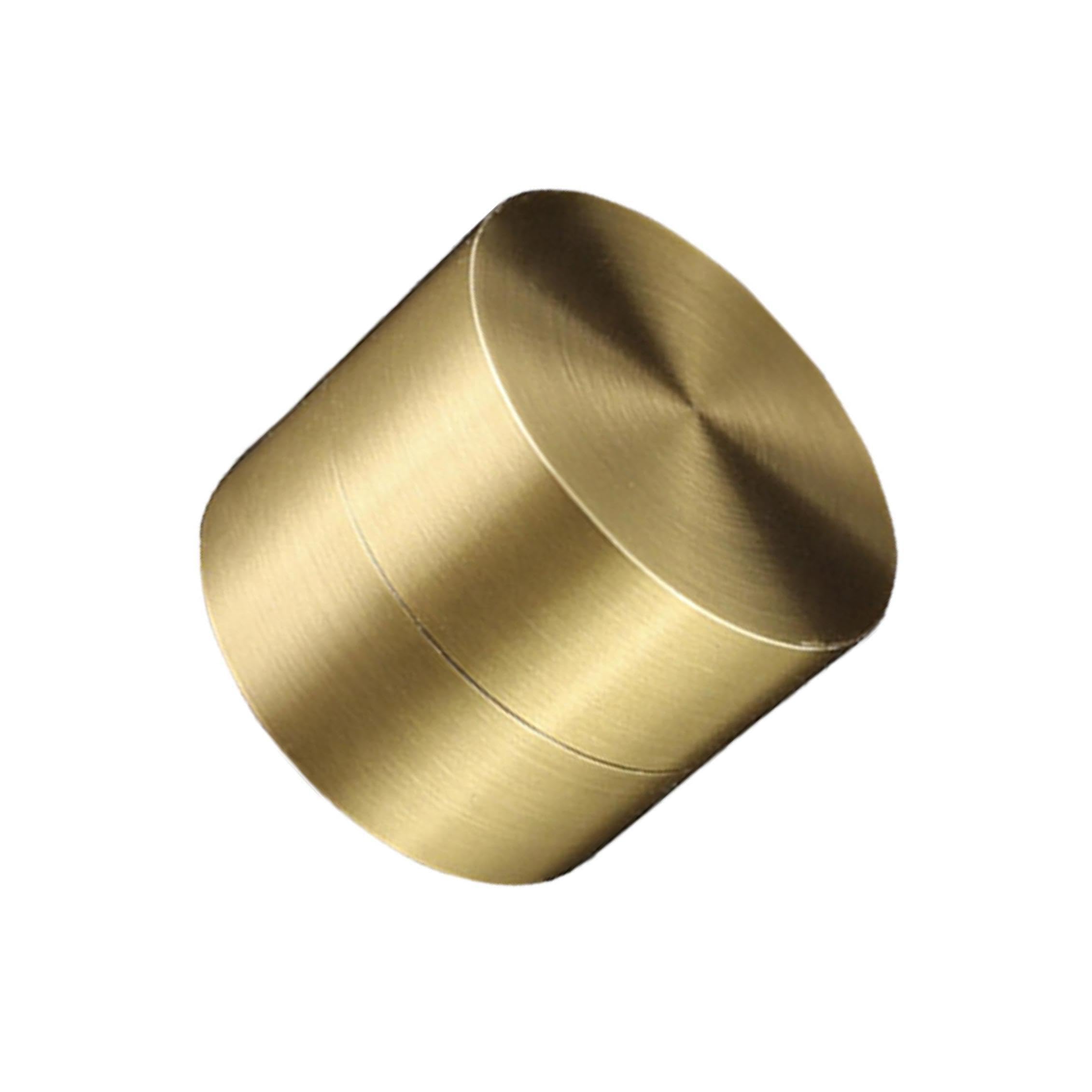 TWISAXC Lustrous Copper Tea Canister Container Mini Sealed Food Storage Of Loose Tea Leaves Or Coffee Beans Brass Pet Urn Coffee Bean Storage Jar Kitchen Food, Gold, 4.9x4cm