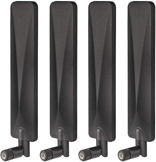 Bingfu 4G LTE SMA Antenna 9dBi (4-Pack) - for Cellular CPE Router, Hotspot, Gateway, IoT Router, Trail Game Camera & Outdoor Security Camera