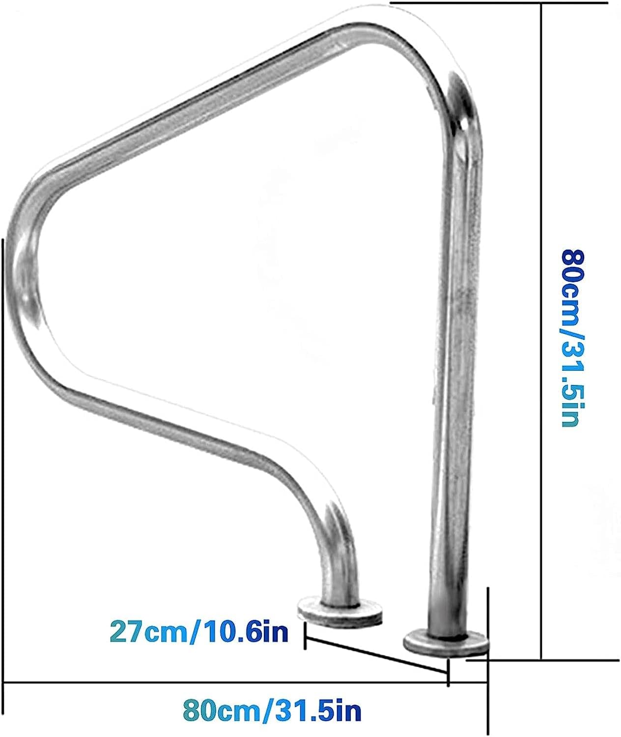 Pool Handrails Pool Handrail Swimming Pool Hand Rail Ladder Step Handrail 304 Stainless Steel Perfect Handle Swimming Pool Stair Rail