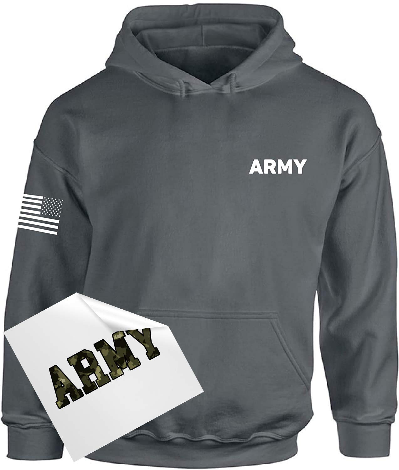 Awkward Styles Army Hooded Sweatshirt Army Military Hoodie with Flag on  Sleeve + Sticker Gift Army 1 S at Amazon Men's Clothing store