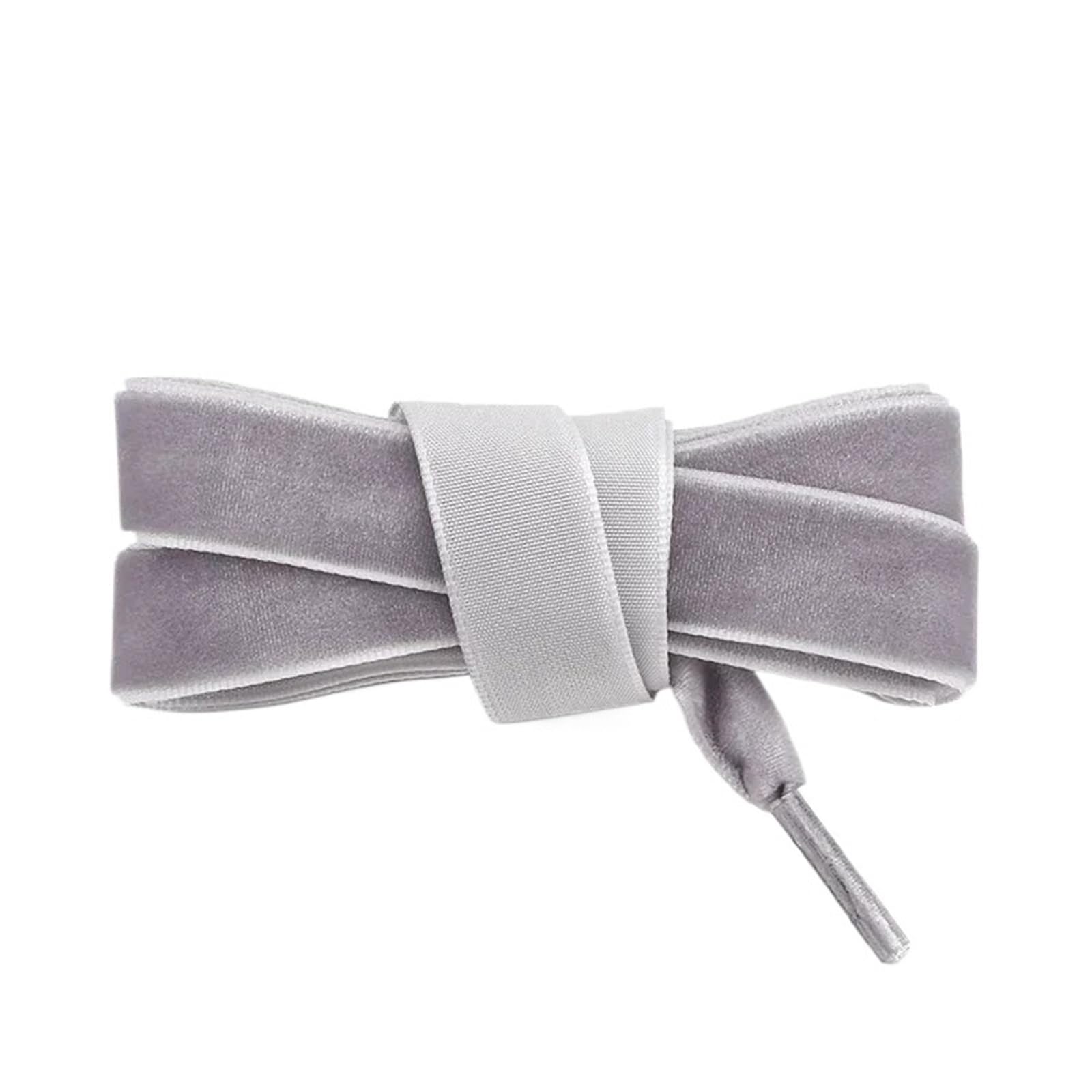 5 Paires de Lacets Plats en Satin de Soie for Chaussures de Sport, for Femme pour Chaussures(Gray,140cm)