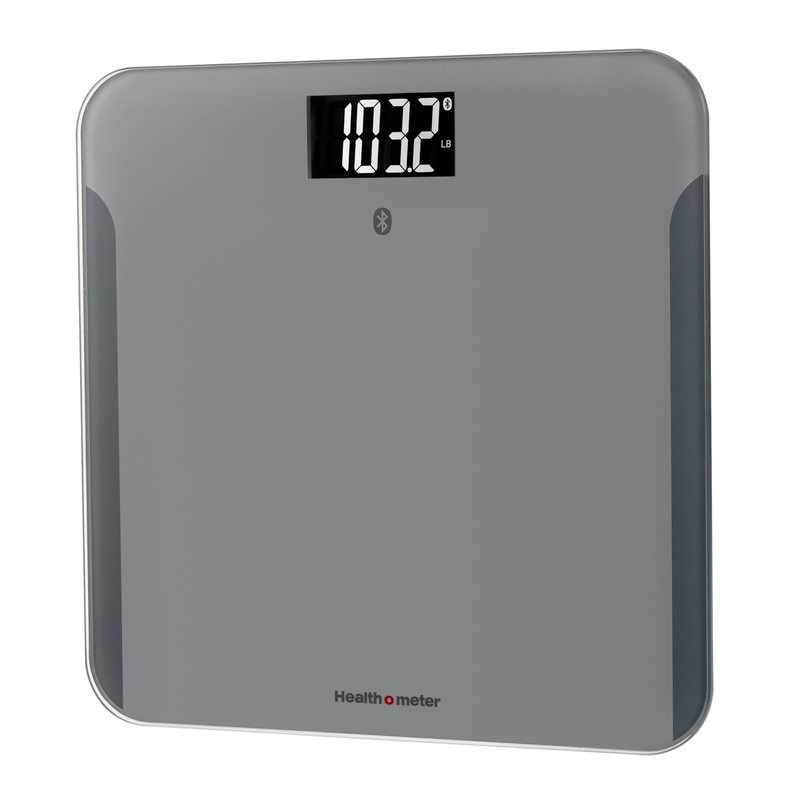 Health o meter Bilancia Bluetooth per la composizione corporea, tiene traccia del peso e dell'IMC, ad alta precisione, capacità di 400 libbre, display di facile lettura, design elegante, piedini