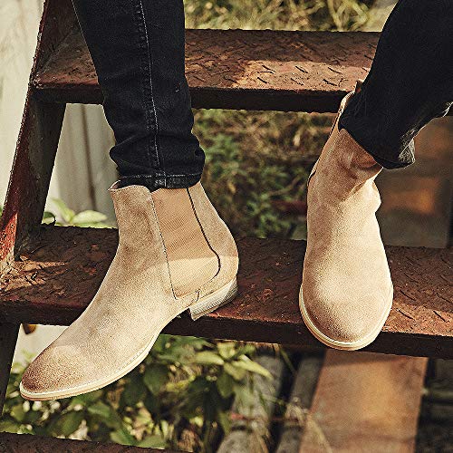 Mdgbsis Men's Chelsea Boots Suede Dress Boots Casual Chukka Ankle Boots For Men #TOP3