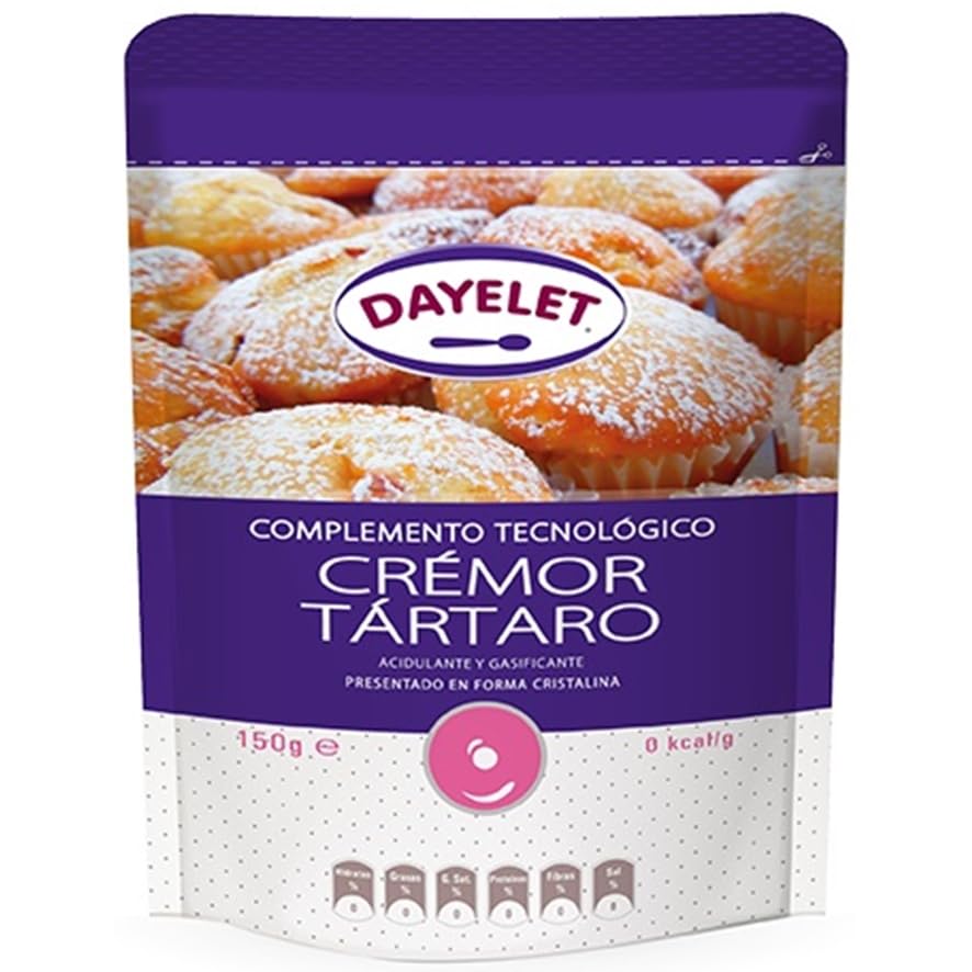 Genérico Cremor Tártaro, Sin Gluten, 150g, Polvo, 1000 gramo, 1 Unidad, Bitartrato Potásico