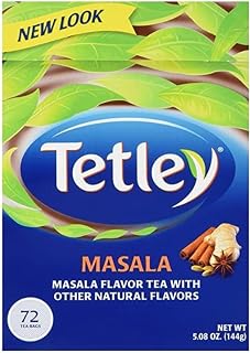 Tetley Tea, Masala, 72 Count Tea Bag