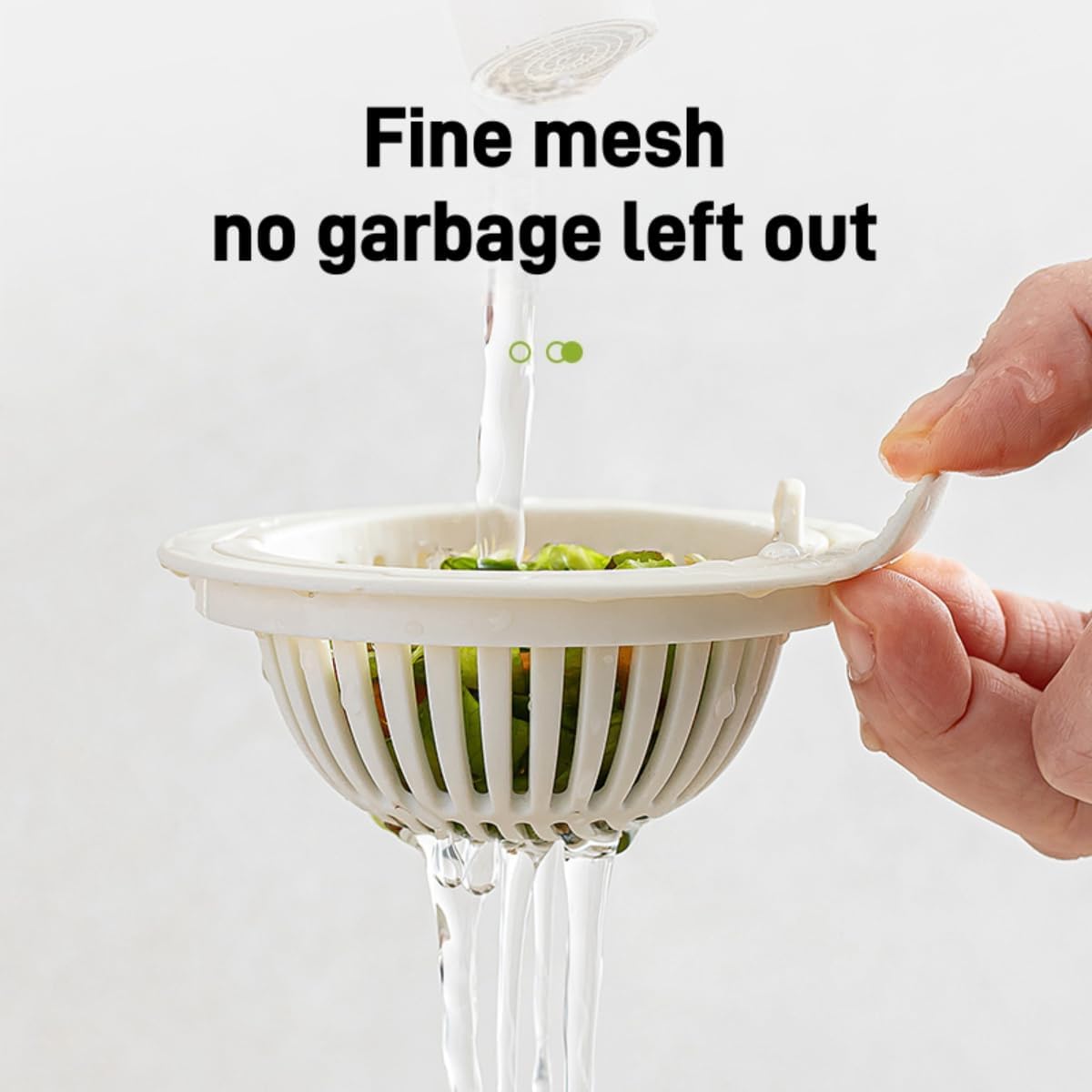 1PC Kitchen Sink Strainer, Anti-Clogging Drain Filter Basket for Dishwashers & Vegetable Washing Basins, Easy-Dump Food Catcher Drainage Device, Grey