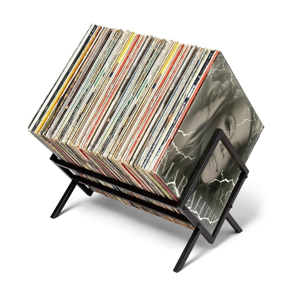 Stojak płytowy na albumy, Stojak na płyty CD, stojak czasopisma, metalowy pulpit, kreatywny regał książki(L)