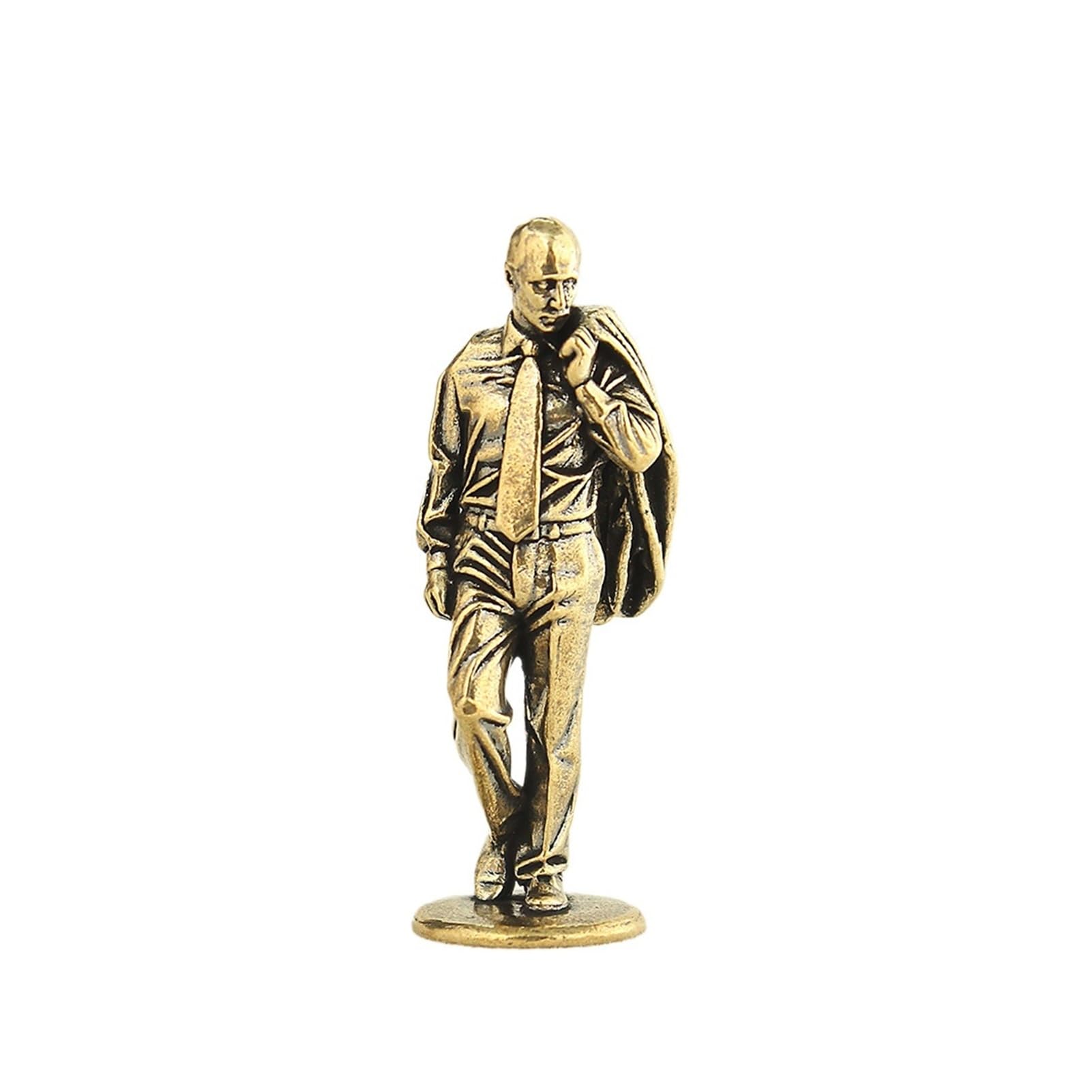 Huolimxun Brass Leader Statue Model Ornaments Figure Desktop Decoration Retro Bronze