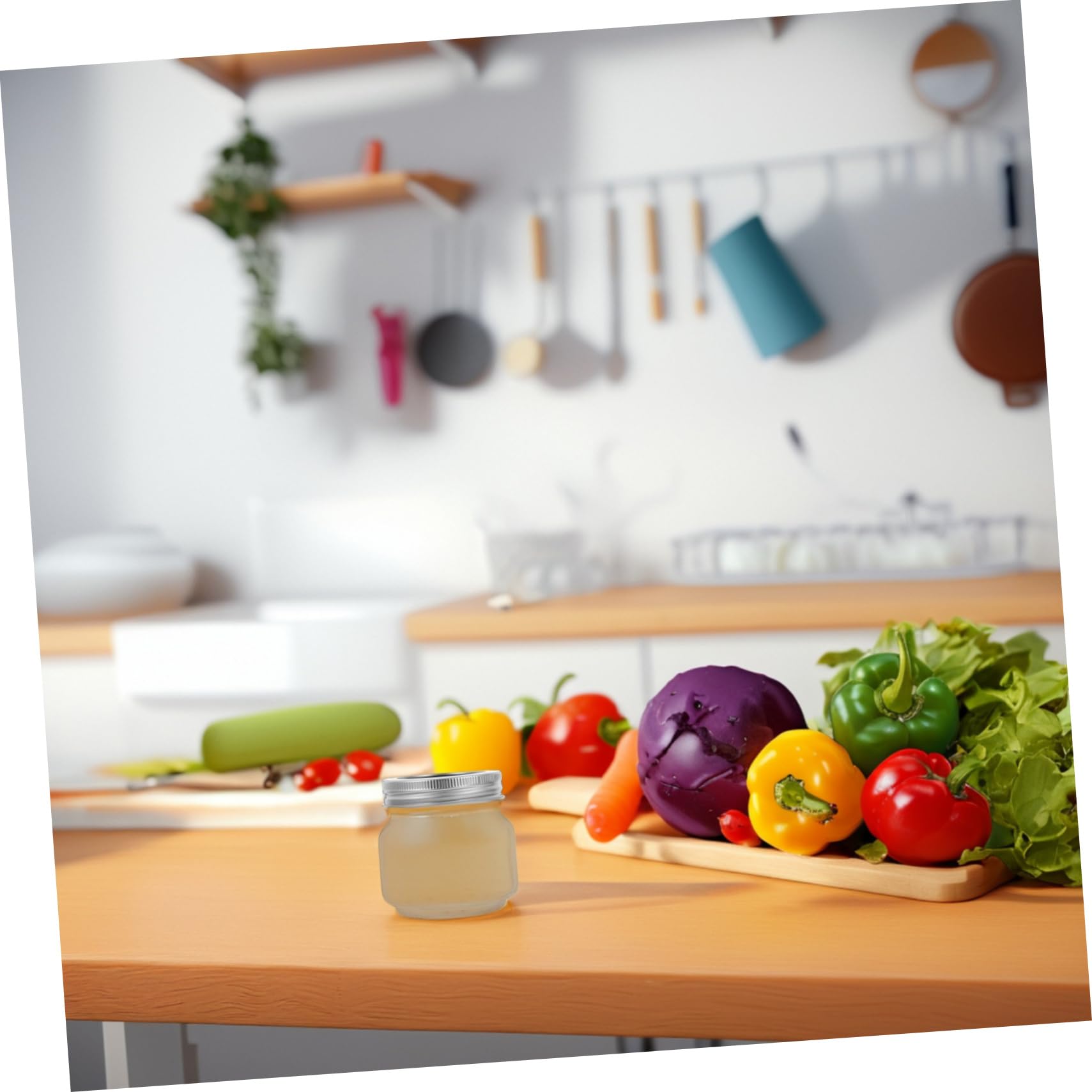 OUNONA Bocal Verre Alimentaire Rond 250ml avec Couvercle Hermétique, Lot 6