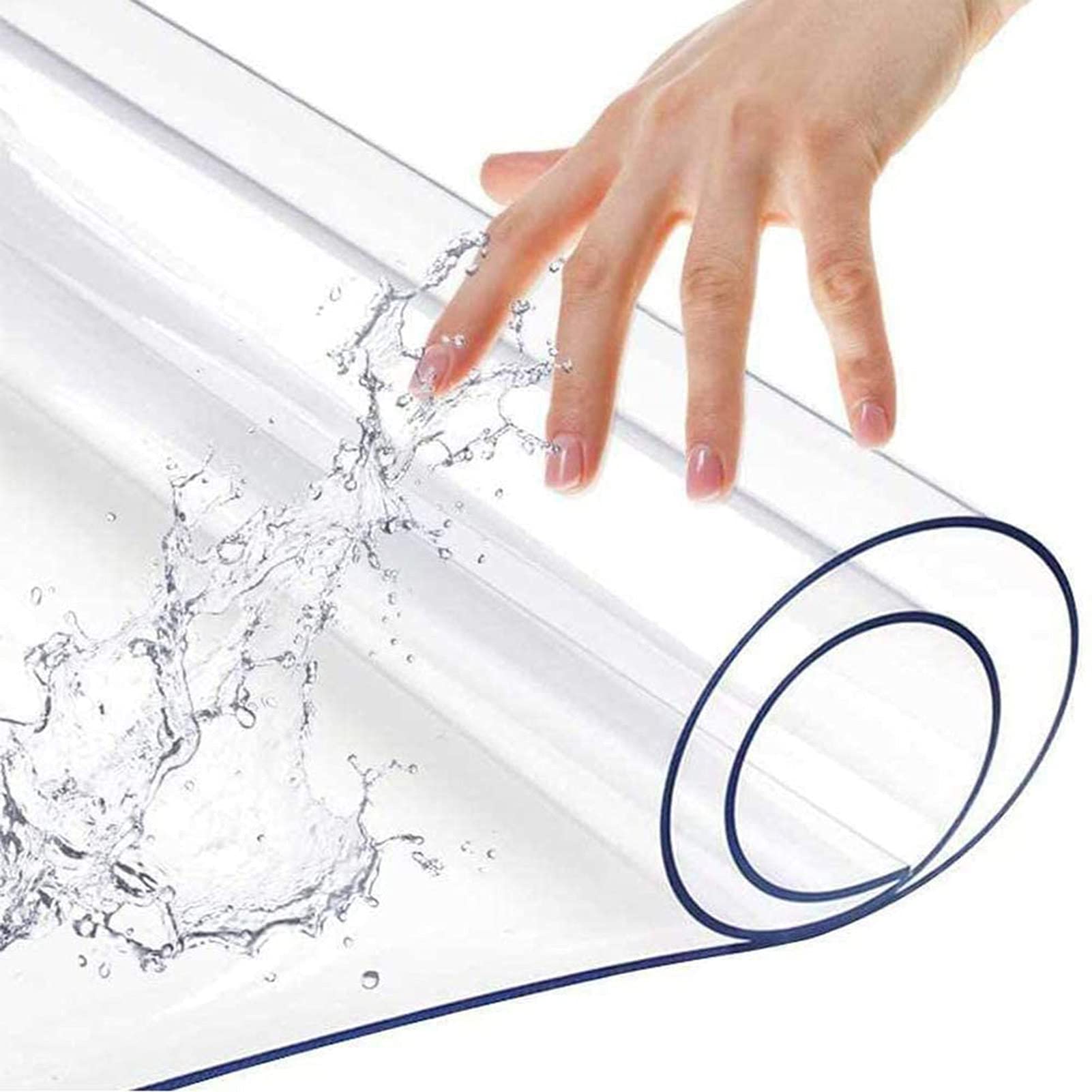 Nappe plastique transparente rectangulaire imperméable et nappe de table jardin durable