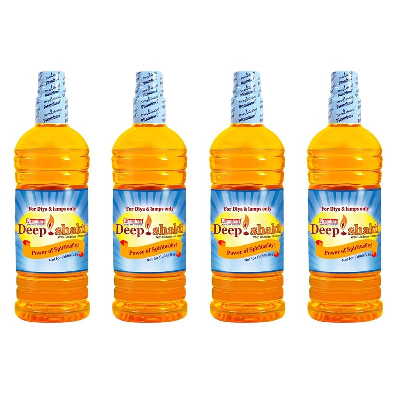 Pitambari Deepshakti Diya Oil, Deepam Oil for Puja with Lavender Fragrance, 450ml - (Pack of 4)