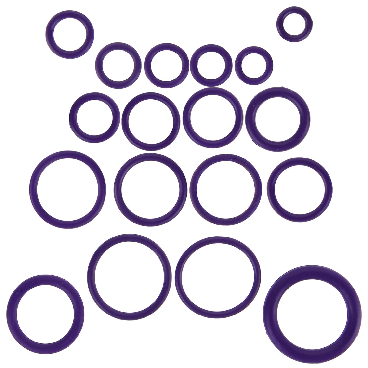 Cabilock 270pcs Purple Rubber O Rings Kit for Car Air Conditioning Compressor Sealing Gasket Automotive O-Ring Assortment for Ac Repair and Maintenance