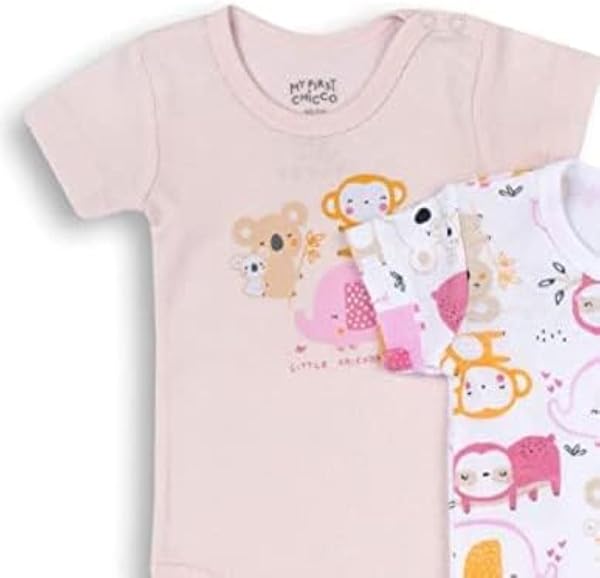 Chicco, Body Neonato e Neonata, Set di 4 Body Senza Maniche, in 100% Cotone, con Comoda Apertura, Abbigliamento Neonato 0-3 Mesi, Idee Regalo Nascita - 3