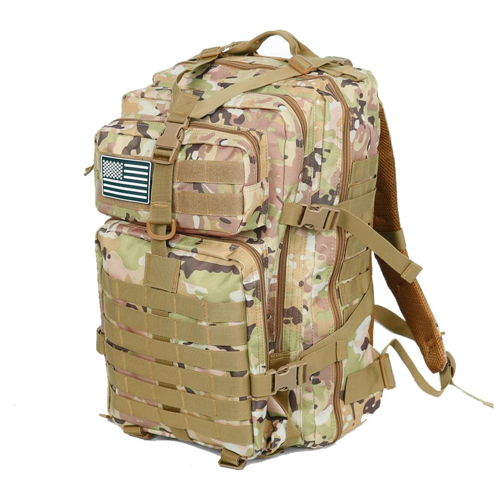 HYCOPROT Mochila Táctica Militar 40L Hombres Mujeres Mochila Gran Ejército Senderismo Mochila Molle Assault Pack para Senderismo Caza Camping Escalada Al Aire Libre