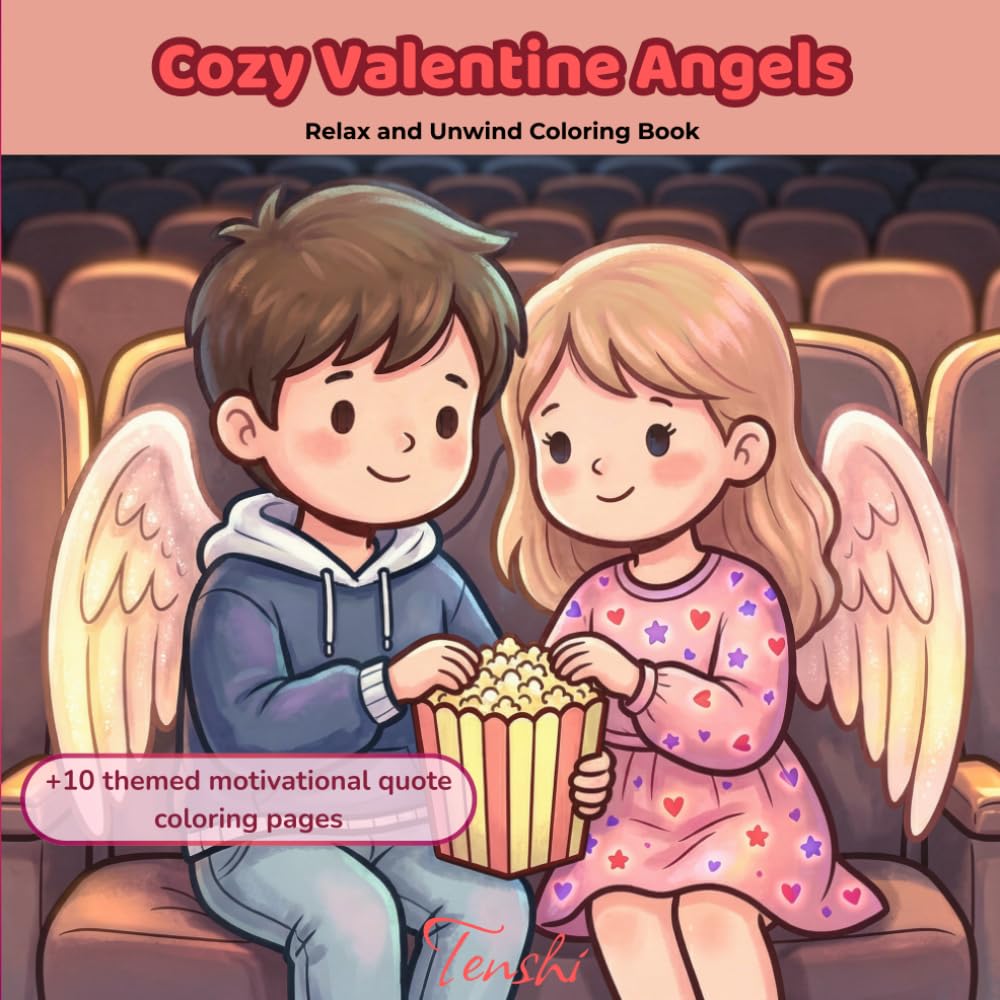 Cozy Valentine Angels Relax and Unwind Coloring Book: A Cute and Calming Gift for Love, Relaxation and Peace (Cozy Coloring Book Series)