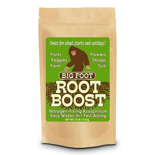 Big Foot Polvo soluble en agua probiótico para plantas establecidas y trasplantes  Cultiva el tamaño de la raíz, aumenta el nitrógeno, cultiva